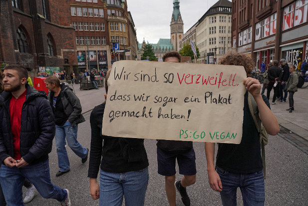 2019-09-20 13-32 DSC01899 20.September 2019, Hamburg, Klimastreik Demo in Hamburg mit 100 000 Teilnehmern